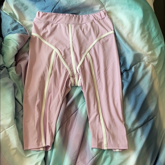 Tape crop top and biker shorts. - Picture 3 of 3